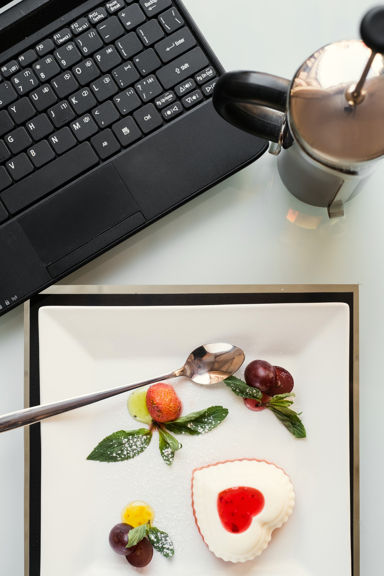 Compact image of course materials and plated dish